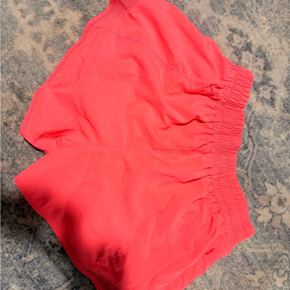 Lululemon Athletica Bright Coral Athletic Shorts